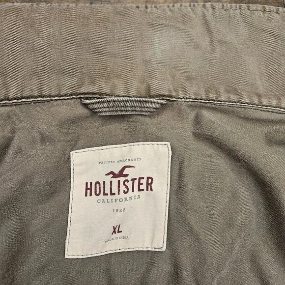 Hollister Y2K Women's Green Grunge Utility Jacket Cargo XL - Picture 5 of 11